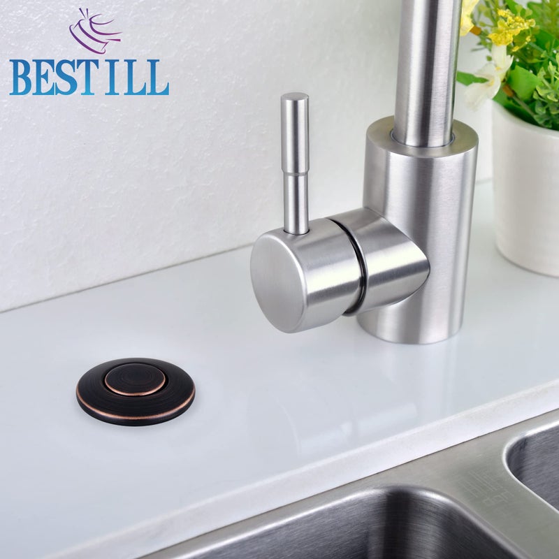 BESTILL Sinktop Switch Push Button for Garbage Disposal, Oil Rubbed Bronze/ORB 3.6" Long On/Off Air Button with Brass Cover, Compatible with all Power Modules - Image 2
